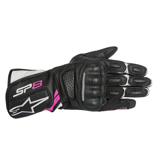 Alpinestars - Alpinestars Stella SP-8 V2 Womens Gloves - 3518317-1239-L - Black/White/Fuchsia - Large