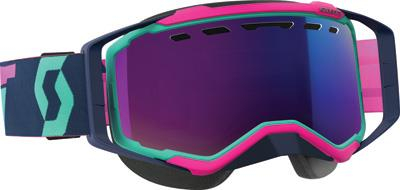 Scott USA - Scott USA Prospect Snowcross Goggles - 262581-5720315 - Teal/Pink / Amp Teal Chrome Lens - OSFM