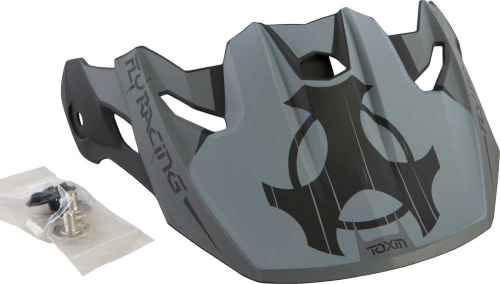 Fly Racing - Fly Racing Visor for Toxin Youth Helmets - Original Matte Black/Gray - 73-88025Y