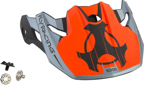 Fly Racing - Fly Racing Visor for Toxin Youth Helmets - Original Matte Orange/Black/Gray - 73-88024Y