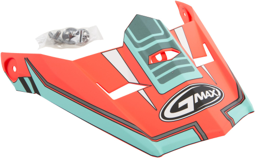 G-Max - G-Max Visor for MX46 Uncle Youth Helmet - Matte Orange/Teal - G046856