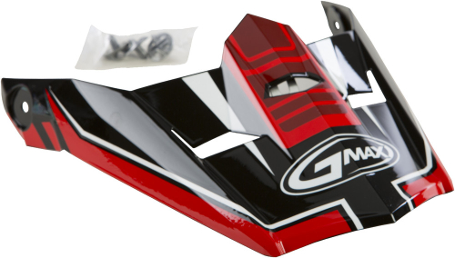 G-Max - G-Max Visor for MX46 Uncle Youth Helmet - Black/Red - G046845