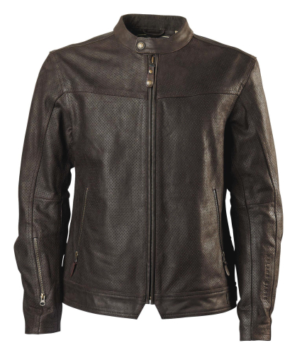 RSD - RSD Walker Perforated Leather Jacket - 0801-0261-1253 - Brown - Medium