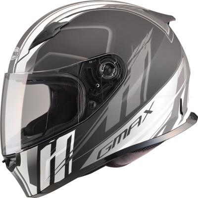 G-Max - G-Max FF49 Rogue Helmet - G7493433 F.TC-15 - Flat Black/White - X-Small