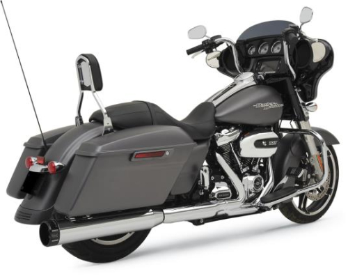 Khrome Werks - Khrome Werks 2-Into-1 Torque Booster Conversion Kit w/ 4.50in. HP-Plus Slip-On - Chrome w/ Black Billet End Cap - 202560