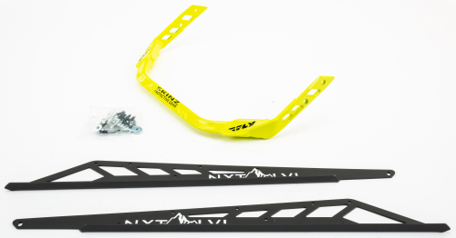 Skinz Protective Gear - Skinz Protective Gear Rear Aluminum Bumper - Black/Lime - NXPRB227-FBK/LT
