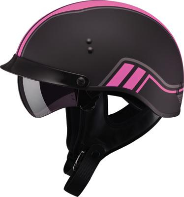 G-Max - G-Max GM65 Twin Full Dressed Helmet - G9659403 - Flat Black/Pink - X-Small