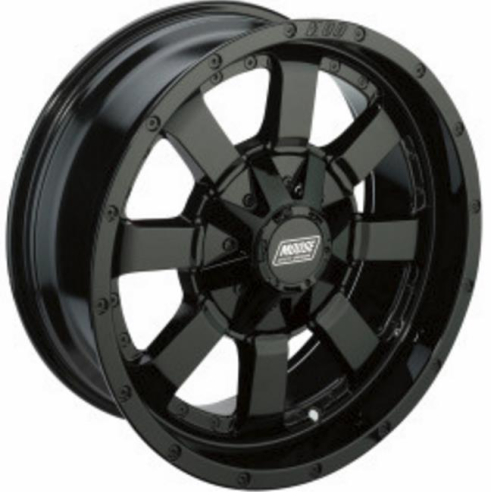 Moose Utility - Moose Utility 420X ATV/UTV Front/Rear Wheel - 17x7 - 4+3 Offset - 4/156 - Black - 0230-0844