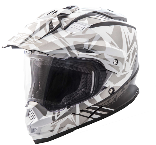 Fly Racing - Fly Racing Trekker Nova Helmet - 73-7016XS - White/Gray - X-Small