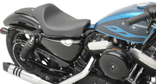 Drag Specialties - Drag Specialties Cafe Style Solo Front Seat - Faux Carbon Fiber - 0804-0675