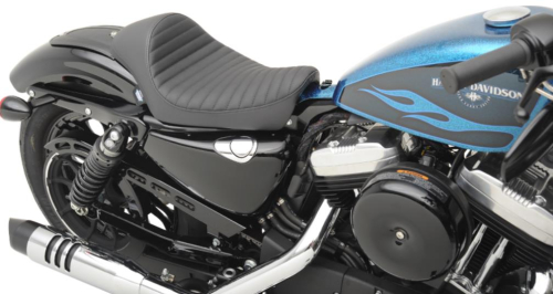 Drag Specialties - Drag Specialties Cafe Style Solo Front Seat - Classic Stitch - 0804-0673