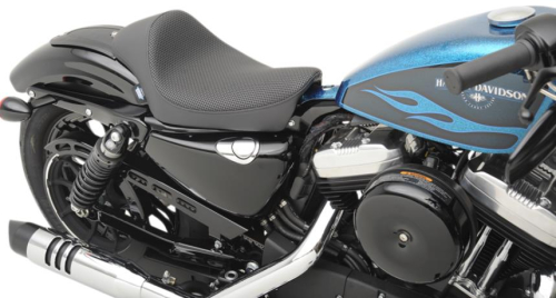 Drag Specialties - Drag Specialties Cafe Style Solo Front Seat - Basket Weave - 0804-0676