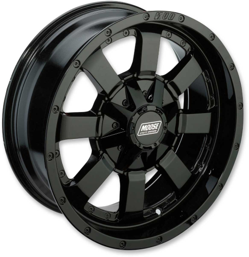 Moose Utility - Moose Utility 420X ATV/UTV Front/Rear Wheel - 17x7 - 4+3 Offset - 4/115 - Black - 0230-0842