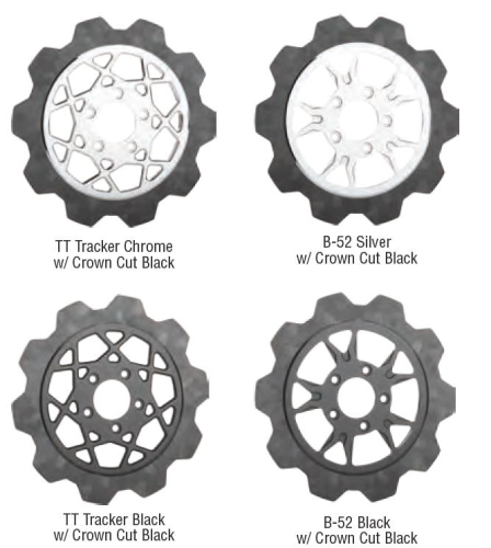 Lyndall Racing Brakes - Lyndall Racing Brakes Crown Cut Friction Rings for TT Tracker and B-52 Carriers - Black - 528-0000