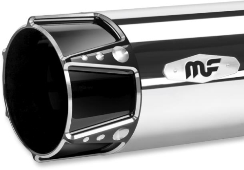 MagnaFlow - MagnaFlow 4in. Sniper Slip-On Muffler - Chrome w/ Black End Caps - 7201005