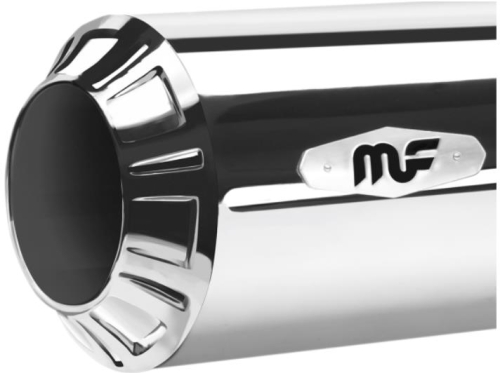MagnaFlow - MagnaFlow 4in. Riot Slip-On Muffler - Chrome w/ Chrome End Caps - 7202101