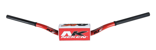 Neken - Neken Aluminum Oversize Handlebars - 85 High - Red with White/Red Pad - R00025CRW