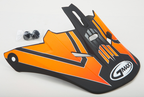 G-Max - G-Max Visor for GM46.2 Race Helmet - M/3XL - Black/Hi-Vis Orange - G046239