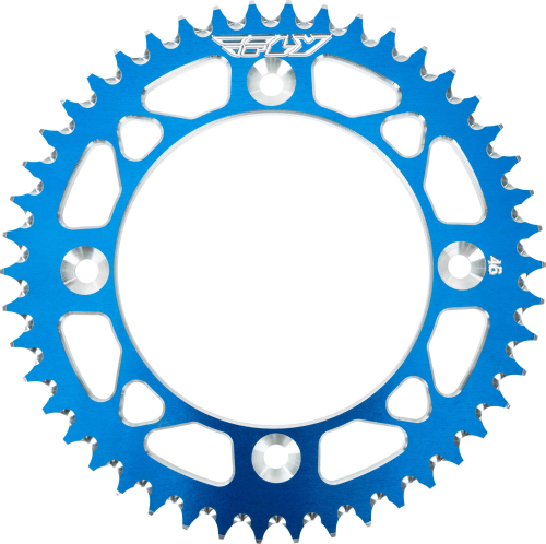 Fly Racing - Fly Racing Aluminum Rear Sprocket - Blue - 46T - 314-46 BLU