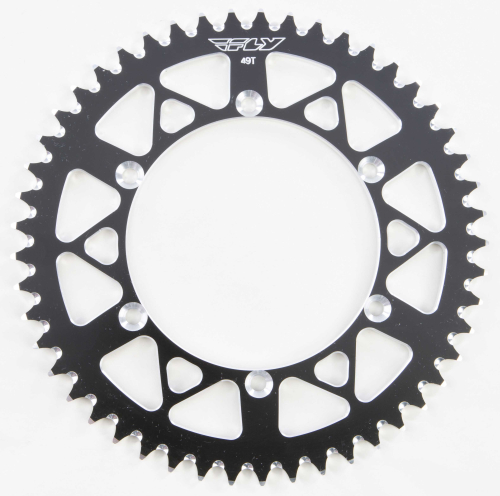 Fly Racing - Fly Racing Aluminum Rear Sprocket - Black - 49T - 422-49 BLK