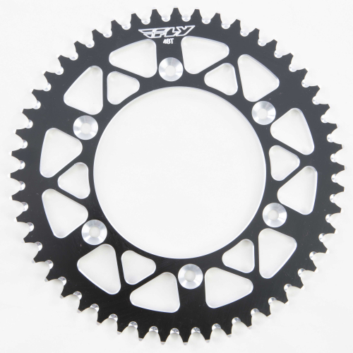 Fly Racing - Fly Racing Aluminum Rear Sprocket - Black - 48T - 225-48 BLK
