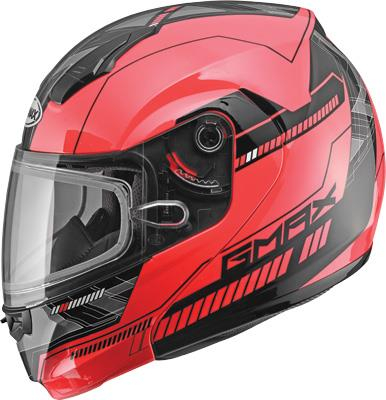 G-Max - G-Max MD04 Quadrant Snow Helmet - G2041203 TC-1 - Red/Black - X-Small