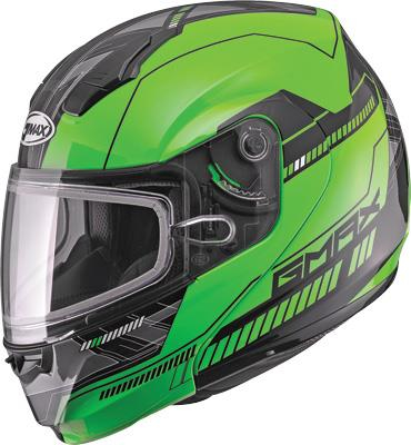 G-Max - G-Max MD04 Quadrant Snow Helmet - G2041674 TC-23 - Hi-Vis Green/Black - Small