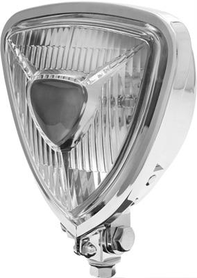 West-Eagle Motorcycle Products - West-Eagle Motorcycle Products Triangle Headlight - Chrome - 5841