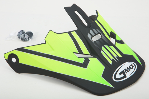 G-Max - G-Max Visor for GM46.2 Race Helmet - M/3XL - Black/Hi-Vis Green - G046237