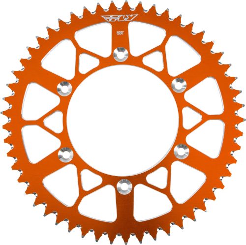 Fly Racing - Fly Racing Aluminum Rear Sprocket - Orange - 53T - 316-53 ORG