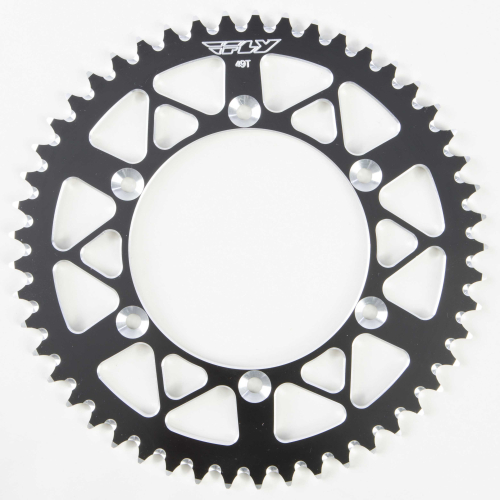 Fly Racing - Fly Racing Aluminum Rear Sprocket - Black - 49T - 511-49 BLK