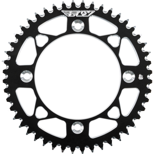 Fly Racing - Fly Racing Aluminum Rear Sprocket - Black - 48T - 314-48 BLK