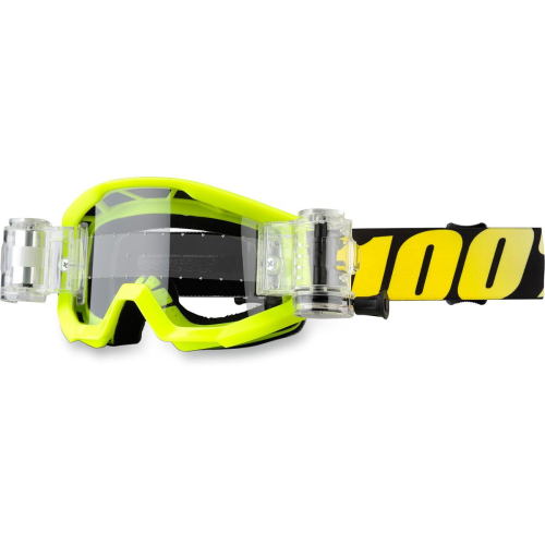 100% - 100% Strata Neon Yellow Youth Goggles - 5052000402 - Neon Yellow/Yellow/Black / Clear Lens - OSFM