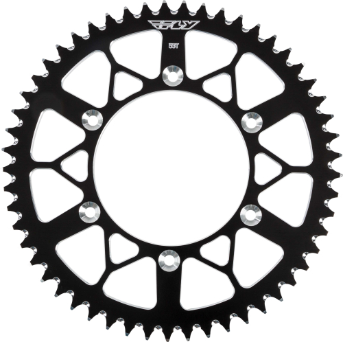 Fly Racing - Fly Racing Aluminum Rear Sprocket - Black - 53T - 316-53 BLK