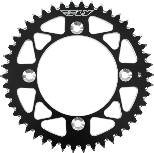 Fly Racing - Fly Racing Aluminum Rear Sprocket - Black - 46T - 505-46 BLK
