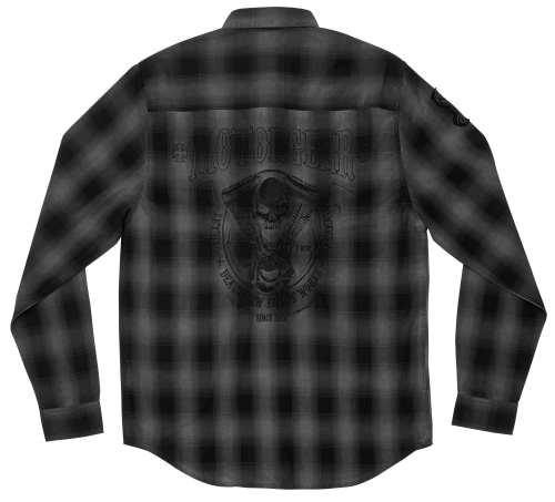 Lethal Threat - Lethal Threat Motorgear Death Row Work Shirt - MG60118-2XL - Gray Plaid - 2XL