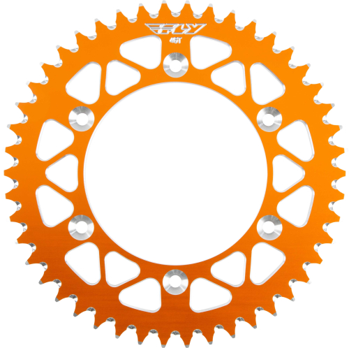 Fly Racing - Fly Racing Aluminum Rear Sprocket - Orange - 46T - 316-46 ORG