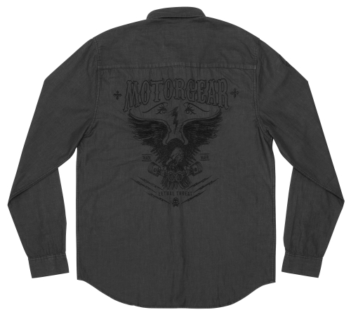 Lethal Threat - Lethal Threat Motorgear Eagle Work Shirt - XF-1-766190 - Gray - Large