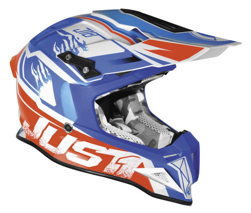 Just 1 - Just 1 J12 Dominator Helmet - 606323018104303 - White/Red/Blue - Small
