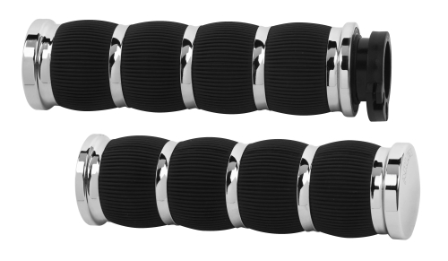 Arlen Ness - Arlen Ness Fusion Series Grips - Ring Leader - Chrome - M-1326