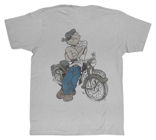 Evel Knievel - Evel Knievel Popeye Cycle T-Shirt - POP5197-2XL - Silver - 2XL