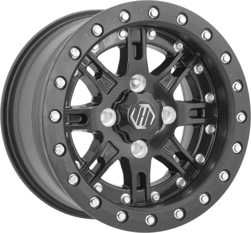 Hiper Wheel - Hiper Wheel Desert Rat Wheel - 14x10 - 5+5 Offset - 4/110 - Black - 1410-YDRBK-55-SBL-B