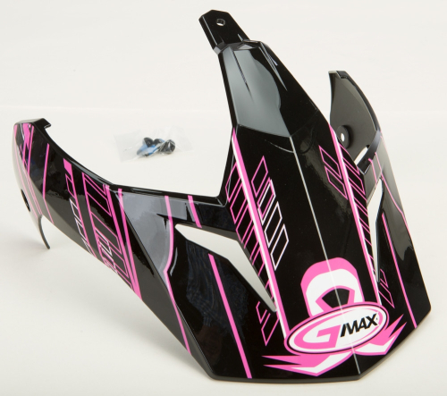 G-Max - G-Max Visor with Screws for GM-11/S Helmets - Pink Ribbon Riders Black/White/Pink - G011078