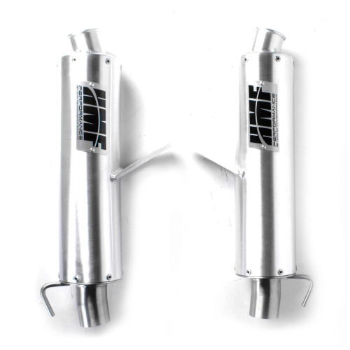 HMF Engineering - HMF Engineering Performance Series Dual Slip-On - Center Mount - Brushed - 016575636071
