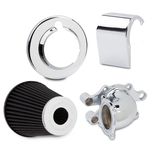 Arlen Ness - Arlen Ness 90 Degree Air Cleaner Kit - No Cover - Black - I-1608