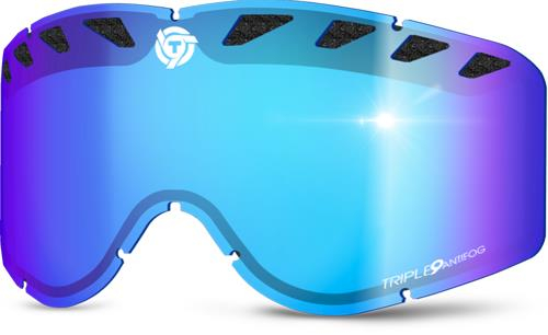 Triple 9 Optics - Triple 9 Optics Replacement Lens for Saint Goggles - Blue - SKG-27 LENS BLUE