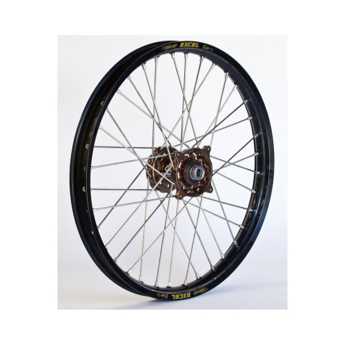 Dubya - Dubya MX Rear Wheel with Excel Takasago Rim - 2.15x19 - Magnesium Hub/Black Rim - 56-3067MB