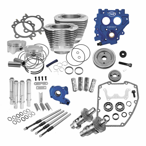 S&S Cycle - S&S Cycle 100in. Power Package Kit - 585GE (Gear Drive) - Silver - 3300577