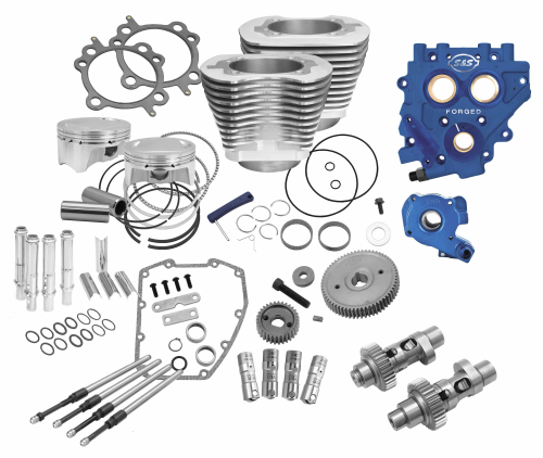 S&S Cycle - S&S Cycle 110in. Power Package Kit - 585GE (Gear Drive) - Silver - 3300581
