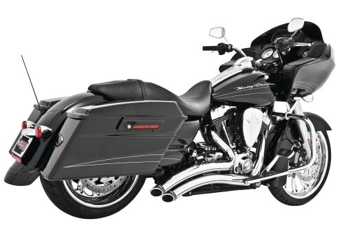 Freedom Performance - Freedom Performance Sharp Curve Radius Exhaust System - Chrome with Black Tips - HD00648